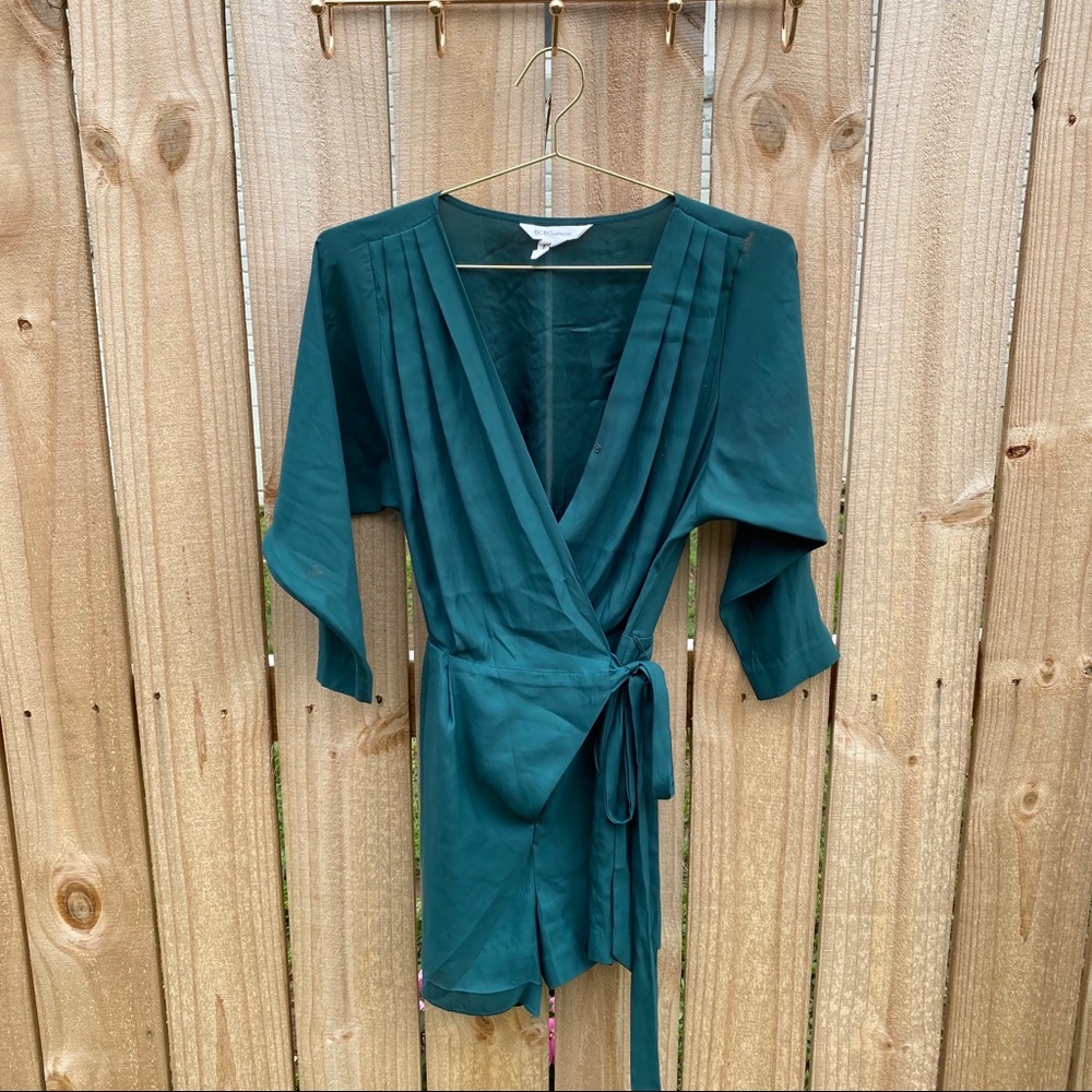 BCBGeneration Silky Wrap Romper